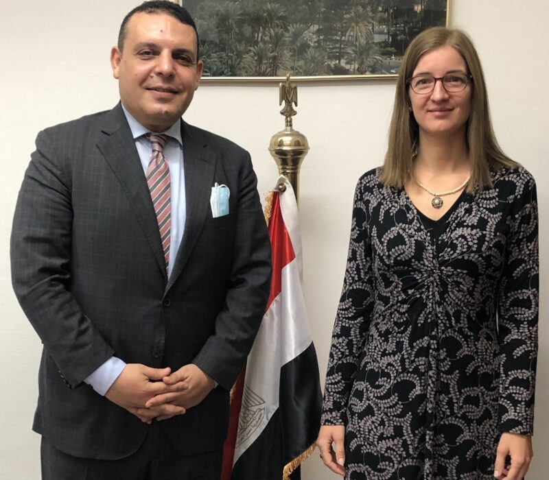 Clara Gruitrooy and Head of Commercial Office of the Embassy of Egypt Abdel Aziz Elsherif