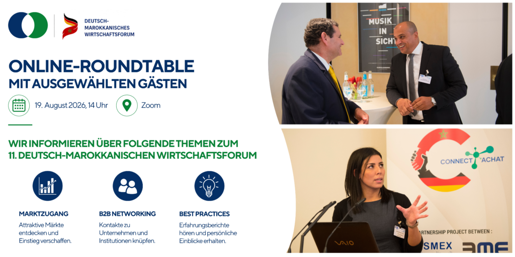 Marokko im Fokus: Online Roundtable zur Wirtschaftsdelegation | 19. August
